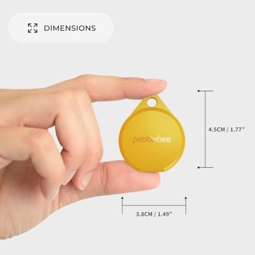 Pebblebee Clip 5 Bluetooth Tracker Tag, 130dB Siren | Creamsicle Crush | Alt to Air Tag & Android Trackers | LED Strobe, 12-Month Battery, Alert Safety Mode