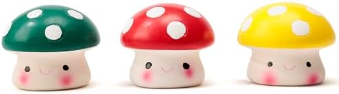 Squeaky Dog Toys, Soft Latex Squeaky Dog Ball for Small Dogs Puppies, Cute Bounce Squeak Mushroom Pet Toys