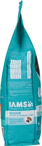 IAMS Proactive Health Indoor Dry Cat Food, Chicken & Turkey, 7 lb | Vet-recommended, Real Chicken #1 Ingredient, Proprietary Fiber Blend, Prebiotics for Healthy Digestion, Hairball Control