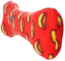 MIGHTY Tuffy 2 Pack Bone Dog Toy: Ultra Durable Plush Toy with Multiple Layers & Reinforced Seams, Washable and Floats, Vinyl Bone & Fleece
