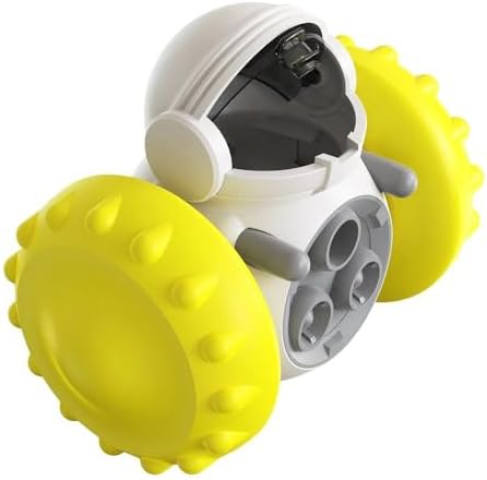 Dog Toy Treat Dispensing, Toys for Dogs, Natural Rubber Puzzle Toys, Tough Toy Treat Dispenser for All Type of Dogs, Innovative Robo Shaped Toy (Blue)