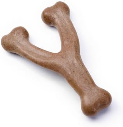 MECOOL Durable Nylon Dog Chew Toy – Bacon Flavored Y-Bone Shape for Aggressive Chewers, Tough Interactive Teething Bone for Medium Large Dogs, Long-Lasting Dental Chew Toy