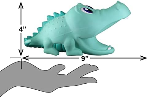 PetSport Naturflex Large Alligator Toy - Durable & Long-Lasting, Non-Toxic Material, Internal Squeaker, Rubber Toy for Dogs, Ideal for Interactive Play and Engagement