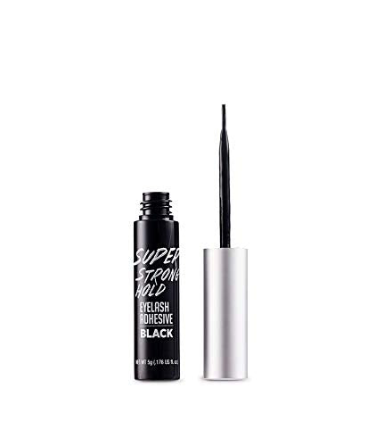 i•ENVY Super Strong Hold Eyelash Adhesive, Waterproof, 48-Hour Long-Lasting Lash Glue, Latex-Free, Hypoallergenic, Quick-Drying with Brush-On Applicator for Strip Lashes (Black, 1 Pack)