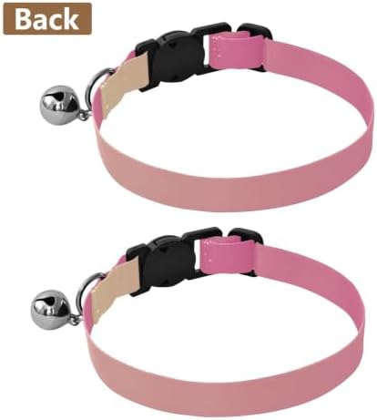 Pink Gradient Cat Collars with Bell 2 Pack Kitten Collars Adjustable 10.6 to 17.1 Inches