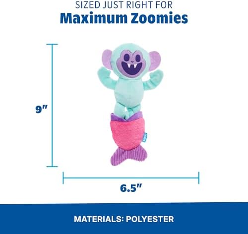 BarkBox Gigi the Fiji Mermaid Dog Toy - Toy for Medium and Large Dogs