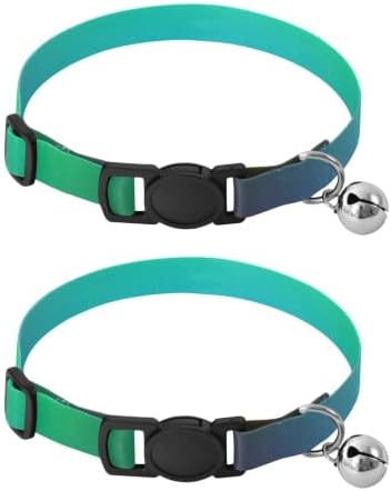 2 Pack Cat Collars Vibrant Colors Cat Bell Collar, Adjustable Length 10.6" to 17.1"