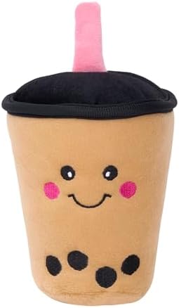 ZippyPaws NomNomz Dog Squeaky Toys to Keep Them Busy - Boba Milk Tea