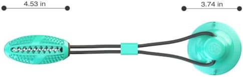 Pet Life ® 'Grip N' Play' Glass or Surface Suction Gripping Rope and Treat Dispensing Dental Football Interactive Dog Toy