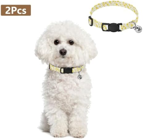 Cute Ducks Cat Bell Collar 2 Pack Pet Collar Adjustable 10.6 to 17.1 Inches