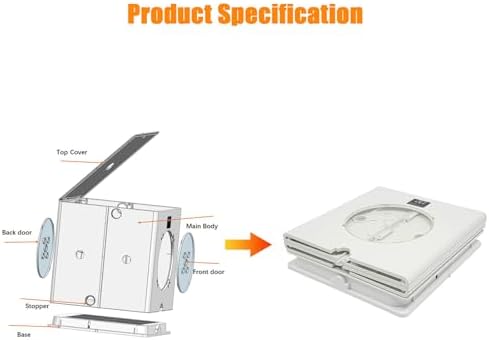 Foldable Smart Pet Dryer Box with 6 Fan 800W Automatic Cat Dryer Box Time-Setting Temperature Control, 88L Small Dog Drying Box, Cat Hair Blow 360° Ultra Quiet(Not Include Batteries)