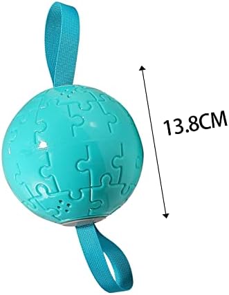 Squeaky Dog Toy Treat Dispenser Indoor Squeak Dog Toy Interactive Dog Toy Ball for Running, Small Medium Large Dogs, Aggressive Chewers