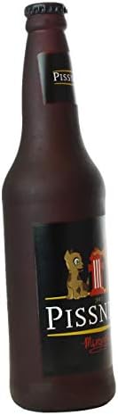 SILLY SQUEAKERS Tuffy 2 Pack Beer Bottle Dog Toy: Squeaky Dog Toy, Washable and Floats, Vinyl