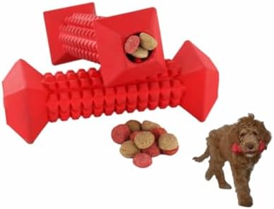 Tough Dog Chew Toys for Aggressive Chewers Indestructible Rubber Toy for Teeth Cleaning Treat Dispenser Chew Bones for Small, Medium Dogs