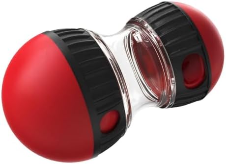 Interactive Dog Treat Dispenser, Pumpkin Shaped Slow Feeder Puzzle Toy for Small Medium Large Dogs, BPA Free ABS Dog Food Dispensing Toy for Indoor Outdoor Use, Red
