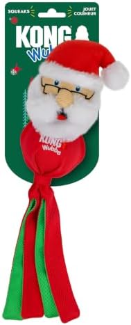 KONG Holiday Santa/Reindeer Large 2 Pack – Durable Interactive Tug & Toss Dog Toy