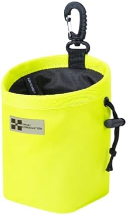 Dog Treat Pouch,Portable Puppy Dog Training Treat Bag,Hand Free Dog Walking Bag,Pet Feed Snack Reward Pocket,Dog Food Dispenser for Pet Puppy Travel or Outdoor Use (Lemon Yellow)