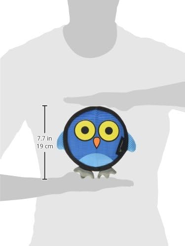 Hyper Pet Firehose Flyers Owl Durable Squeaky Dog Toy Grey 7.5 x 1.2 x 8.2 inches (Pack of 12)