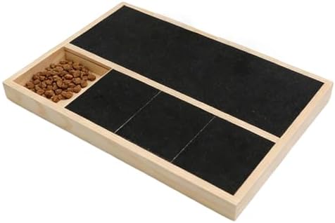 Natural Wood Dog Scratch Board with Built-in Treat Dispenser for Gentle Nails Care Interactive Dog Nails Grooming Tool with Treat Storage Compartment for Positive Behavior