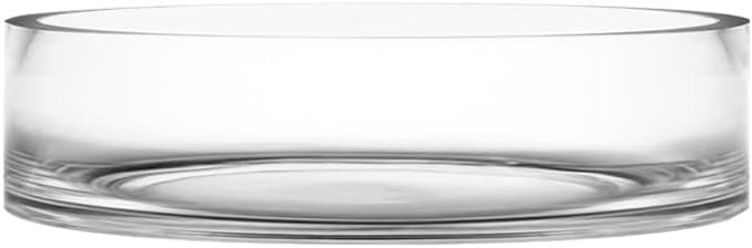CYS Excel Large Glass Cylinder Vase (H:4" D:16") Flower Vase Centerpieces Hurricane Floating Pillar Candle Holder Terrarium Planter