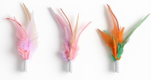 Replacement Feathers for Interactive Cat Toy Ok013, 3 Packs