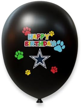 NFL Dallas Cowboys Pet Birthday Party Balloons Set of 6 Licensed NFL Football Team Dog & Cat Birthday Party Decoration Sports Theme Dogs B-Day Pawty Balloon Celebration