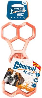 Chuckit! Holee Roller Dog Treat Puzzle Bone, Large, Orange – Interactive Treat & Chew Puzzle Toy for Dogs 60–100 lb – Durable Rubber Bone‑Shaped Fetch Toy for Mental Stimulation – Pack of 1