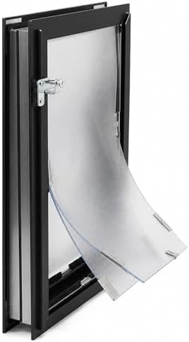 Door Model | Cat & Dog Doors | Energy Efficient Double Vinyl Flaps | Locking Security Cover | Skilled Install Required | Heavy Frame of Extruded Aluminum | Steel Reinforced Corners | Hale Pet Door