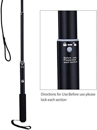 Interactive Dog Toys - Extendable Flirt Pole with 2pcs Braided Rope Tugs for Dog Outdoor Entertainment, Train and Exercise, Blue, Size L