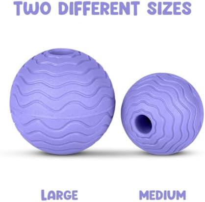 Foam Fetch Ball for Dogs – Durable EVA Foam Dog Ball, Interactive Chew Toy for Dogs, Lightweight Floating Ball for Water, Pool & Outdoor Fetch Games (Purple, Medium)