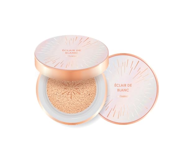 Éclair de Blanc Cushion No.21 Light Blanc (14g + 14g Refill) – Flawless Glow with SPF 50+ & Anti-Wrinkle Protection!