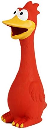 Tamu style Rubber Chicken Squeaky Dog Toys for Small, Medium or Large Pet Breeds, Play Fetch, Reduce Separation Anxiety