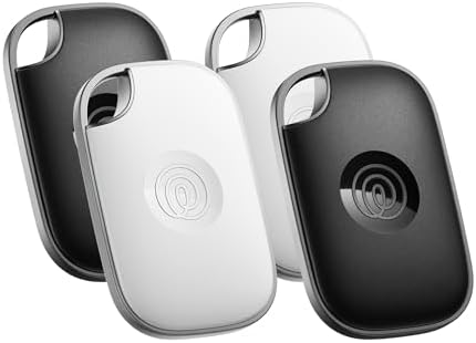 Life360 Tile Pro - Powerful Bluetooth Tracker, Key Finder and Item Locator for Keys Bags, and More. Both iOS and Android Compatible. Phone Finder. 4-Pack (Black/White)