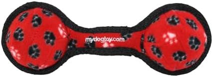 TUFFY® : 2 Ball Tug Dog Toy: Ultra Durable Plush Toy with Multiple Layers & Reinforced Seams, Washable and Floats, Original Construction