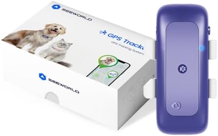 SEEWORLD 4G Pet GPS Tracker for Dogs Cats, Real-Time Location, IP67 Waterproof, Geo-Fence, 180 Days History, Subscription Required