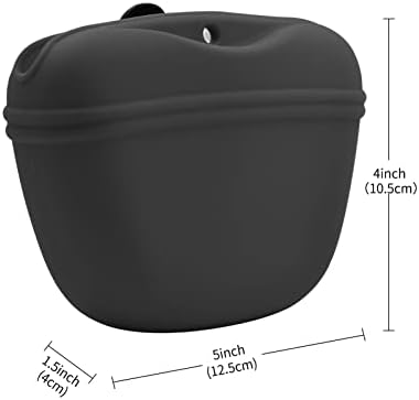 AUDWUD Silicone Dog Treat Pouch with Clicker Magnetic Closure Secure Clip