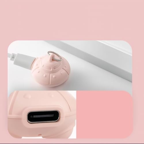 Flying Saucer Interactive Cat Toy, Automatic Interactive Pet Toy, USB Rechargeable, Timed Shutdown, One-Button Control (Pink)