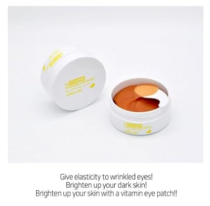 LEBELAGE Eye Patch Hydrogel 60 Sheets | Cooling Hydrogel Under Eye Patches with Gold | Moisturizing Eye Care for Daily Skincare Routine (Vitamin)