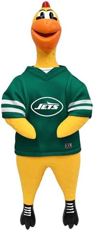 Littlearth NFL Team Rubber Chicken Pet Toy - Officially Licensed Teams