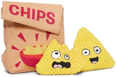BarkBox A-Maize-ing Corn Chips Dog Toy - Toy for Extra Small to Small Dogs