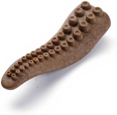 MECOOL Durable Nylon Dog Chew Toy – Bacon Flavored Octopus Leg Shape for Aggressive Chewers, Tough Interactive Teething Bone for Medium Large Dogs, Long-Lasting Treat Dispensing Toy
