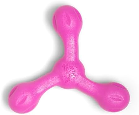 WEST PAW Zogoflex Air Skamp Tug-of-War Stick Dog Chew Toy – Hollow, Squishy Interactive Toy for Dogs, Puppies – for Chewing, Catch, Carry, Fetch, Dishwasher Safe, Latex-Free, Large 8.5", Hot Pink
