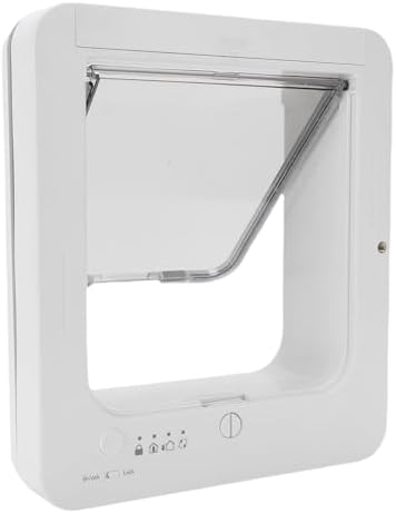 Generic Smart Cat Door Automatic Flap with Remote Control for Indoor and Outdoor Use Plastic Size 10.24x11.61in
