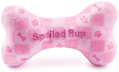 Haute Diggity Dog Chewy Vuiton Bone Plush Dog Toy, Designer Parody Toy