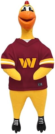 Littlearth NFL Team Rubber Chicken Pet Toy - Officially Licensed Teams