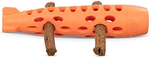 Messy Mutts Totally Pooched Stuff n Chew Rocket Stick, 10 Inch, Orange