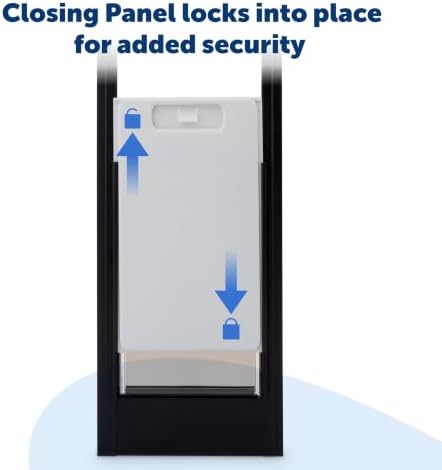 PetSafe Sliding Glass Pet Door, 1 Piece, Large Dogs to 100 lbs, Black