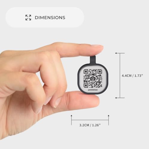Pebblebee QR Code Dog & Cat ID Tag | Silicone | Scan-to-Return | No Battery