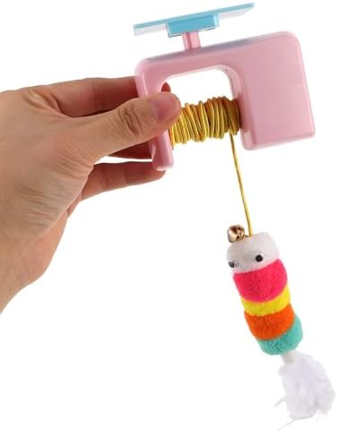 LALAFINA Smart Retractable Electric Cat Teaser for Kittens, Pink Hanging