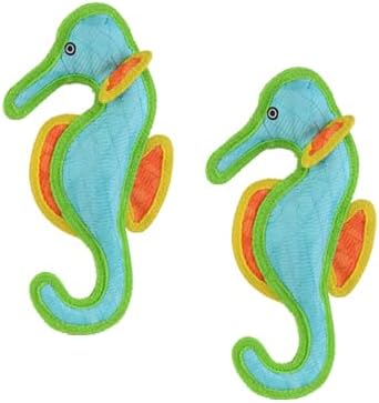 Tuffy® - DuraForce® : 2 Pack Seahorse Dog Toy: Ultra Durable Plush Toy with Multiple Layers & Reinforced Seams, Washable and Floats, DuraForce® Construction